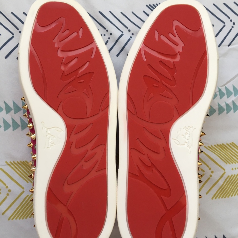 Christian Louboutin pink slip on - Picture 6 of 8